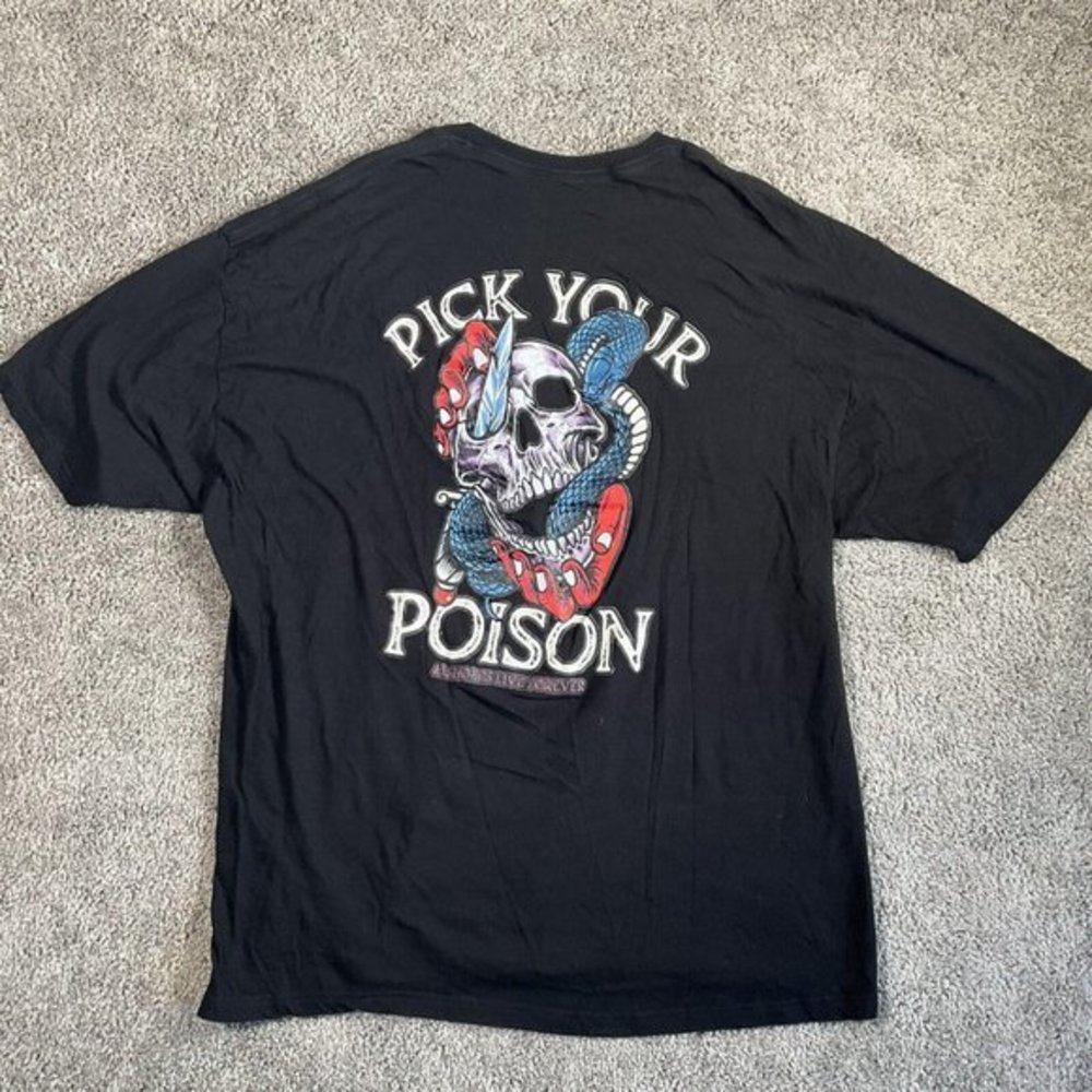 A$$holes Live Forever Mens Official T-shirt Mens Large Black Sz XXL Pick Poison